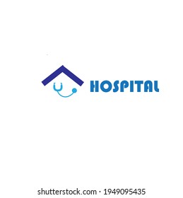 logotipo o icono de hospital de tipo vectorial plano o minimalista