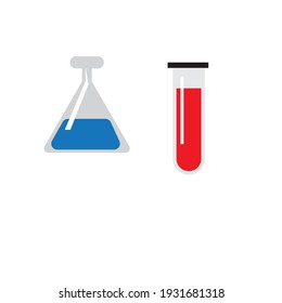 Vector flat or minimalist laboratory logos or clipart or icon