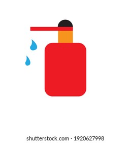 Vector flat or minimalist liquid handwasher icon