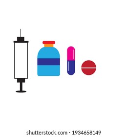 vector flat or minimalist medical logo or clipart or icon