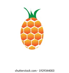 vector flat or minimalist pinapple loco or icon or clipart