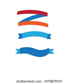 vector flat or minimalist ribbon illustration or logo