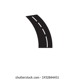 vector flat or minimalist road logo or icon or clipart