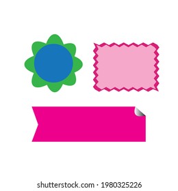vector flat or minimalist a set of  label or sticker  