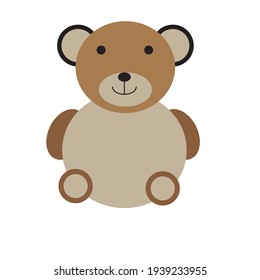vector flat or minimalist teddy bear logo or clipart or icon