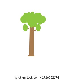 icono del logotipo de árbol plano o minimalista vectorial