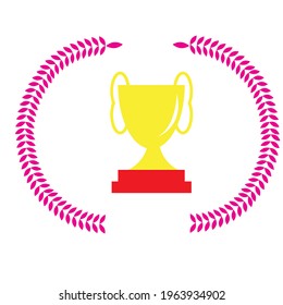 trofeo vectorial plano o minimalista o logotipo de premio o clipart o icono