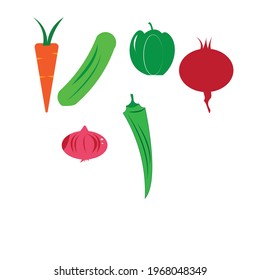 vector flat or minimalist vegetable illustration or clipart  