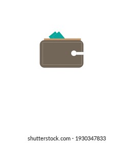 vector flat or minimalist wallet or financial logo or clipart