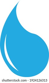 logotipo o icono o clipart de caída de agua plana o minimalista vectorial