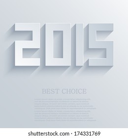 Vector flat modern 2015 new year background