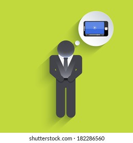 Vector flat modern business background. Eps 10
