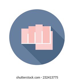 Vector flat modern round fist icon