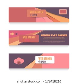 Vector Flat Modern Web Banner Template