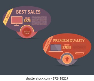 Vector Flat Modern Web Banner Template