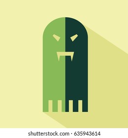 Vector flat monster icon. Isolated colored icon for logo, web site design, app, UI.