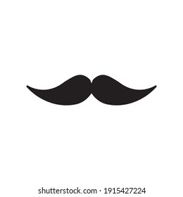 Vector Flat Moustache Icon Isolated On White Background