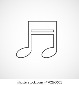 Vector flat music icon. Isolated line icon for logo, web site design, app, UI. 