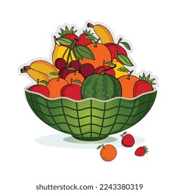 Vector flat natural food concept.