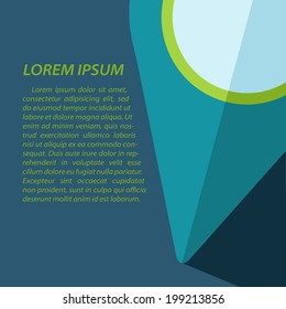 Vector flat navigation icon with text. Eps10