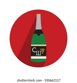 Vector flat New Year icons in russian style.