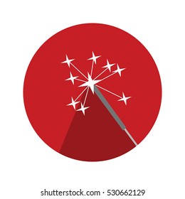 Vector flat New Year icons in russian style.