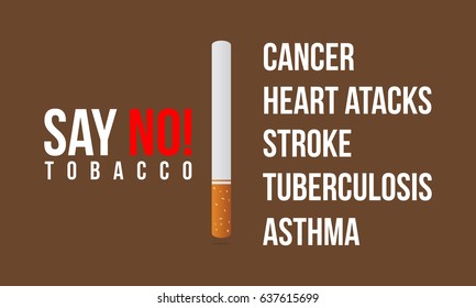 Vector flat no tobacco day background