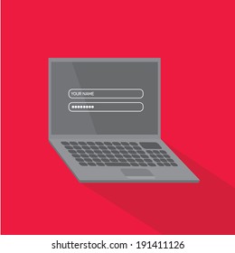 vector flat notebook icon