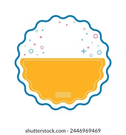 vector flat origami banner on white background.