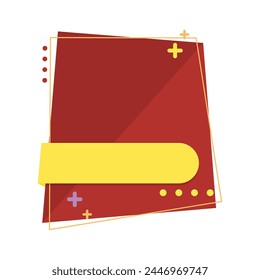  Vektorgrafik Flat Origami Banner auf weißem Hintergrund.