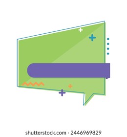 vector flat origami banner on white background.