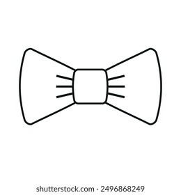 Vector flat outline bowtie isolated on white background