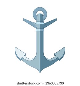 vector flat outline sea icon vintage Anchor