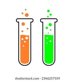 Vector flat outlined test tube icon