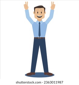 vector flat pack of businessman character 1.eps