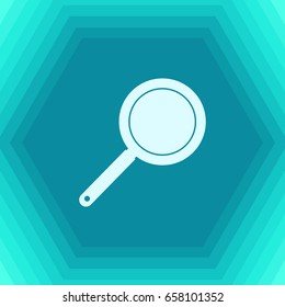 Vector flat pan icon on hexagonal background 