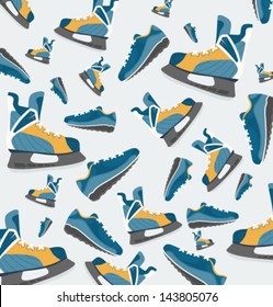 vector flat pattern. sneakers, skates