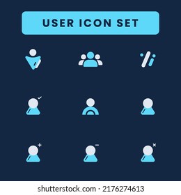Vector flat people icon set
