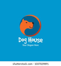 Vector flat pet logo. Dog, cat simple icon. Pet shop logo, animal goods store, pet food logo brand design. 
Pet center insignia. Kid shop logo.