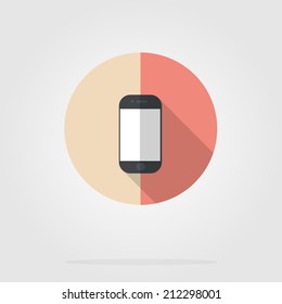 Vector flat phone icon