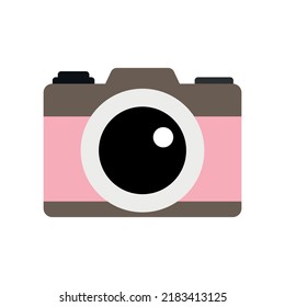 Vektorgrafik-Foto-Kamera-Symbol einzeln auf weißem Hintergrund