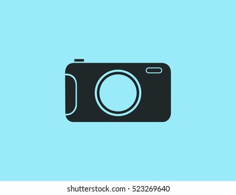 Vector flat photo camera icon