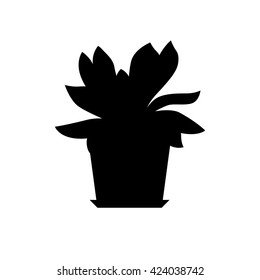  Vector flat plant pot illustration.