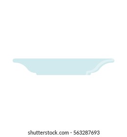 Vector flat plate icon template