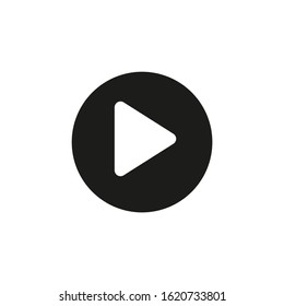 Vector flat play icon on white background