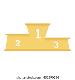 Vector flat  a podium for an awards ceremony of winners. For different types of sport and other competitions