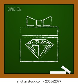 Vector  flat present with diamond icon. Eps10
