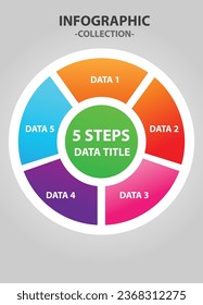 Vector flat Process infographic template element collection
