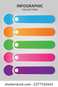 Vector flat Process infographic template element collection