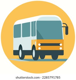 Vector flat public bus design